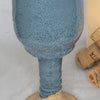 Wine Goblet Light Blue Ringed