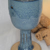 Wine Goblet Light Blue Fluted