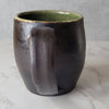 Copper Brown and Green Mug with Handle 14 oz