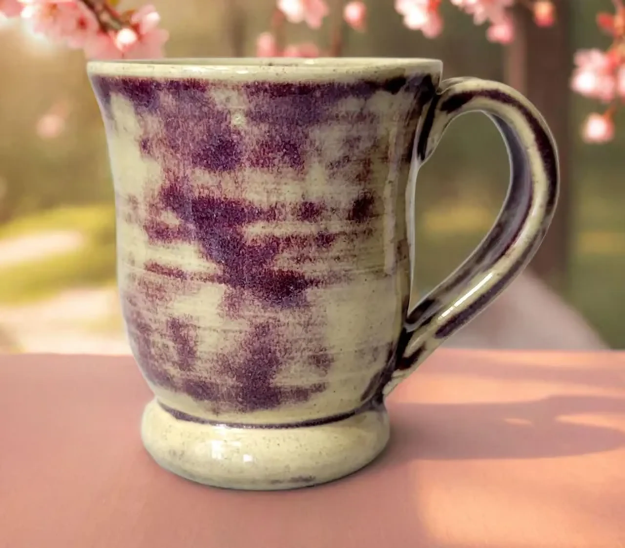 12 oz Mottled Purple Mug with Handle